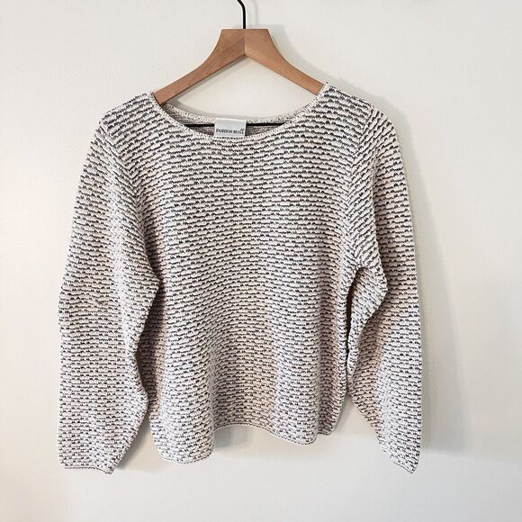 Fashion Bug Sweaters - Vintage Fashion Bug 100% Cotton Multicolored Knit Sweater - Medium